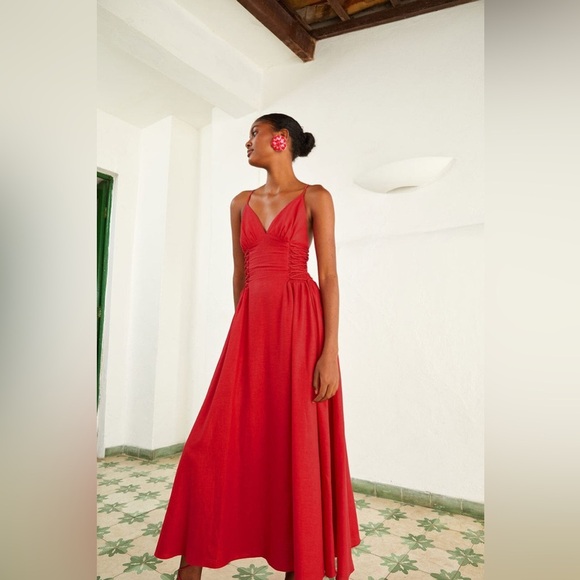 Farm Rio Elegant Red Maxi Dress - Picture 6 of 10
